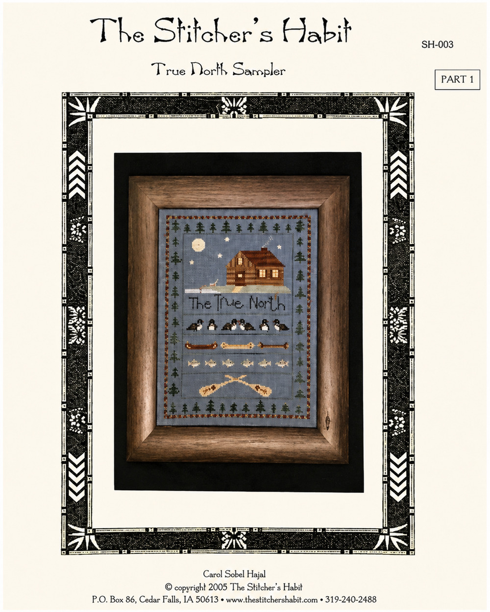 Vintage 1996 Stitcher’s Habit True North Sampler Cross Stitch Kit WIP
